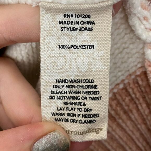 Soft Surroundings | Lisbeth Chenille Striped V Neck Sweater Size Petite XL - Picture 12 of 12